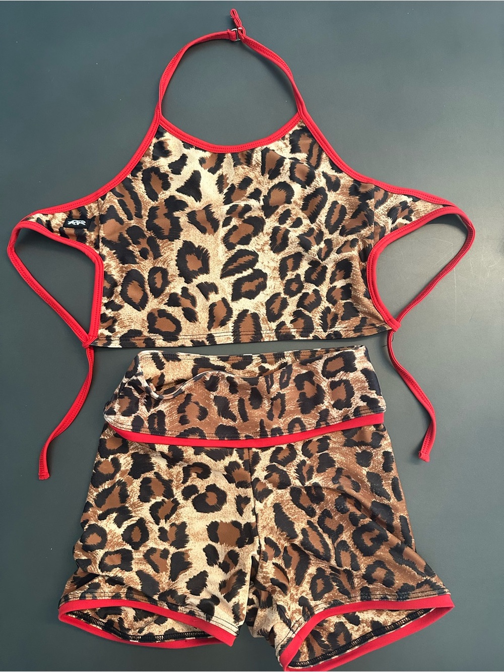 Tiger Friday Mira Top and Horizon Shorties Wild Cherry CL (Child Large)
